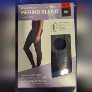 BNIB Paradox Merino Wool Thermal Baselayer Leggings